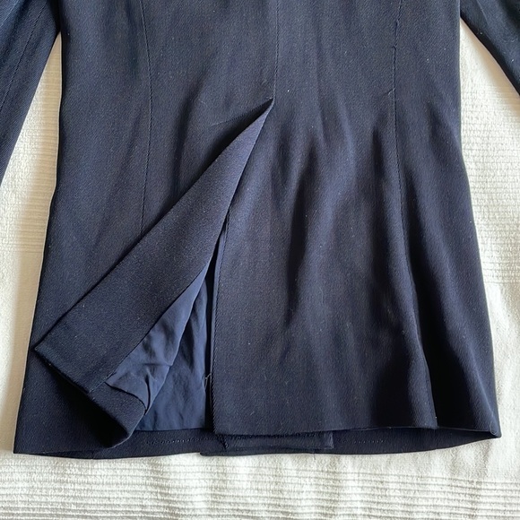 diane Von Furstenberg Long Wool Blend Double Ante Blazer Size 2 - Picture 11 of 12